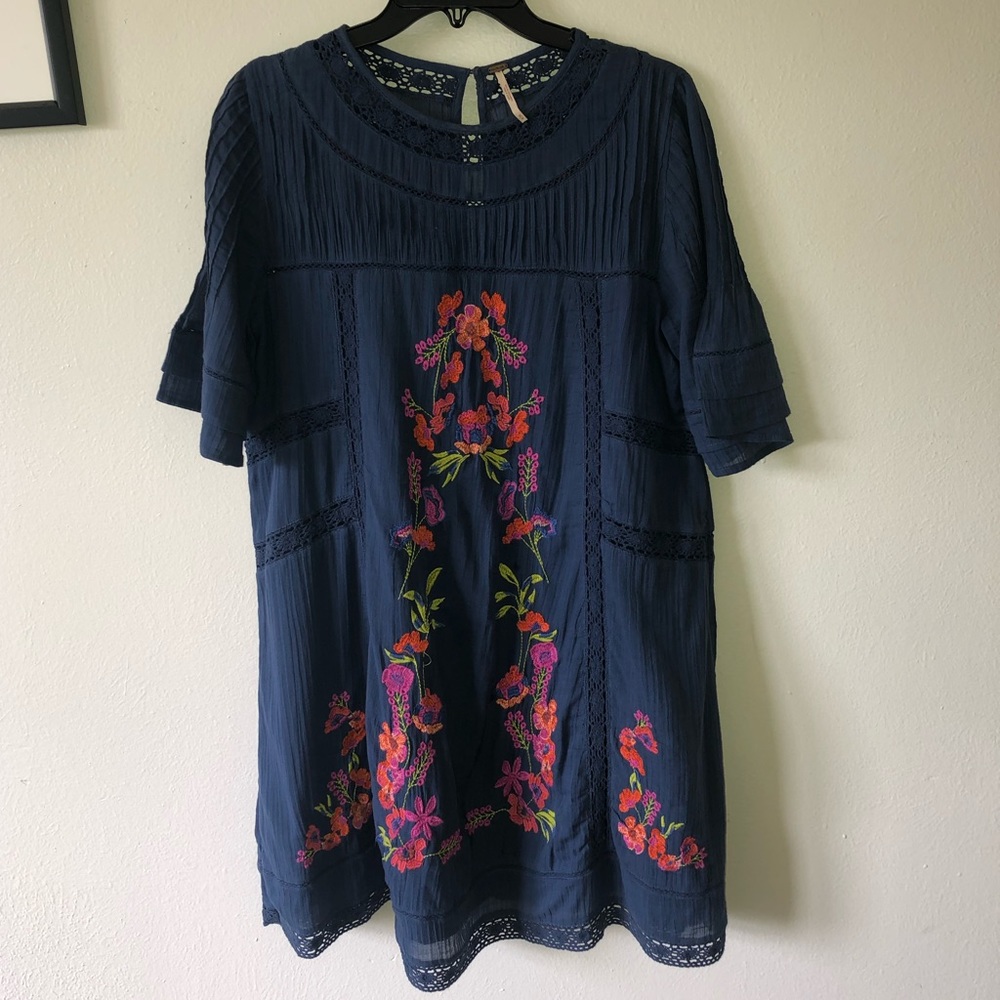 NWOT embroidered FP dress
